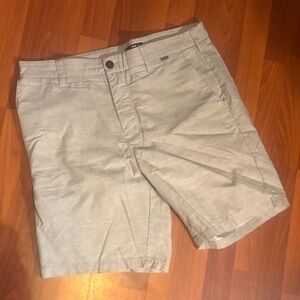 Hurley Light Gray Flat Front Shorts